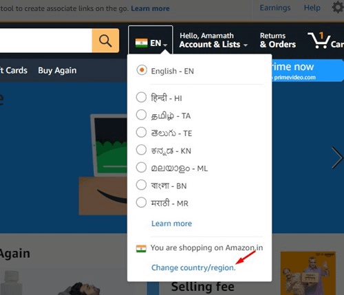 How to Change Your Country on Amazon